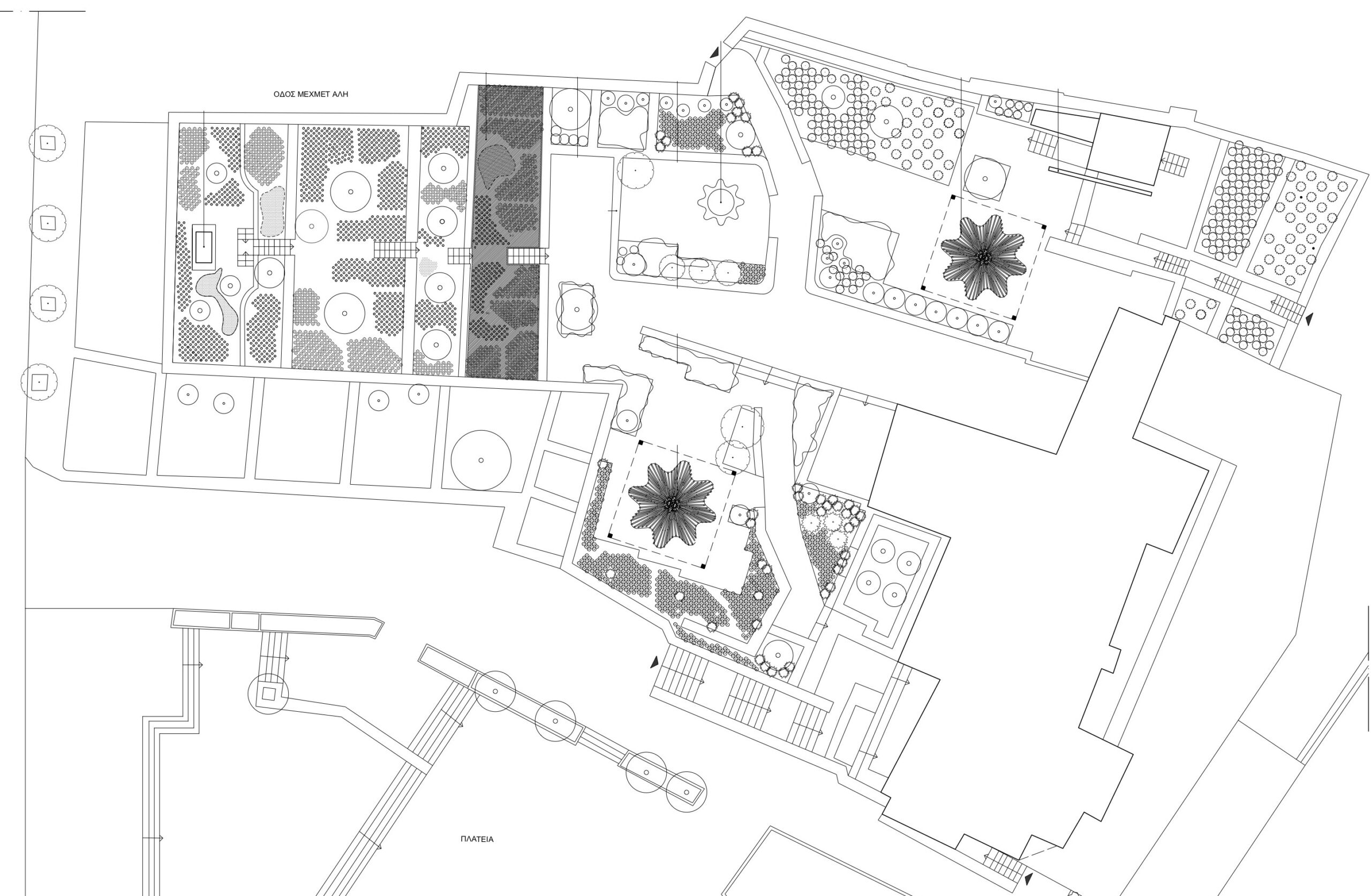 Plan of the gardens of Mohammed Ali's House